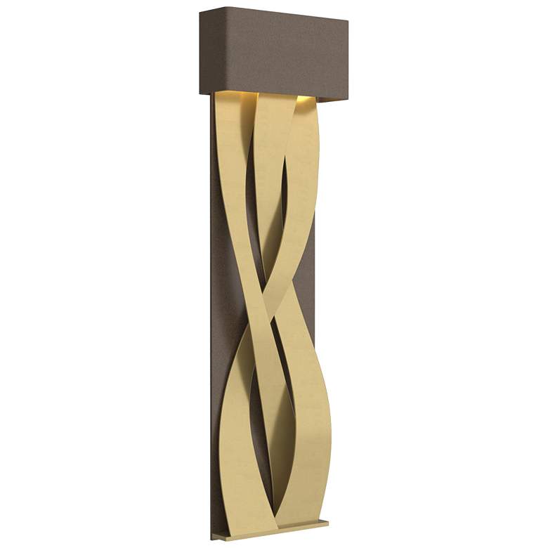 Image 1 Tress 31.8 inch High Modern Brass Accented Large Bronze LED Sconce