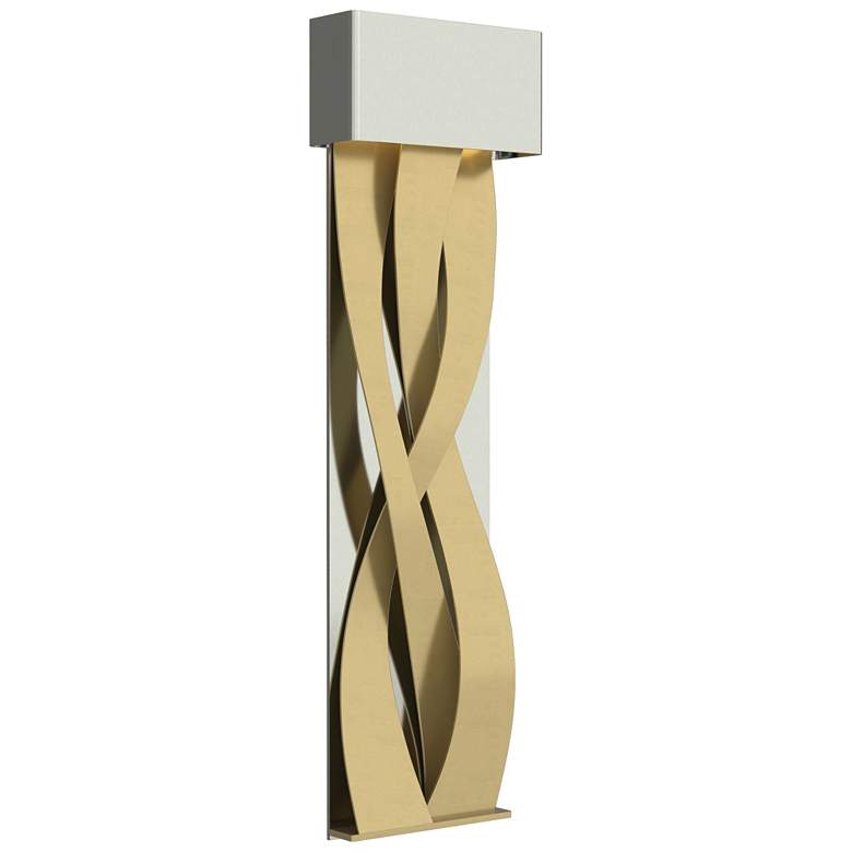 Image 1 Tress 31.8 inch High Modern Brass Accented Large Sterling LED Sconce
