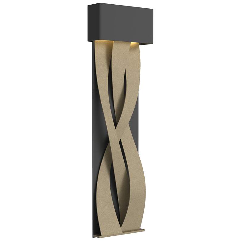 Image 1 Tress 31.8 inch High Soft Gold Accented Large Black LED Sconce