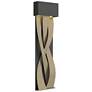 Tress 31.8" High Soft Gold Accented Large Black LED Sconce