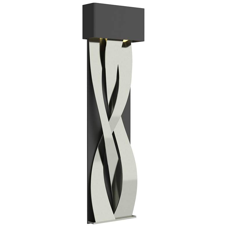 Image 1 Tress 31.8 inch High Sterling Accented Large Black LED Sconce