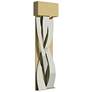Tress 31.8" High Sterling Accented Large Modern Brass LED Sconce