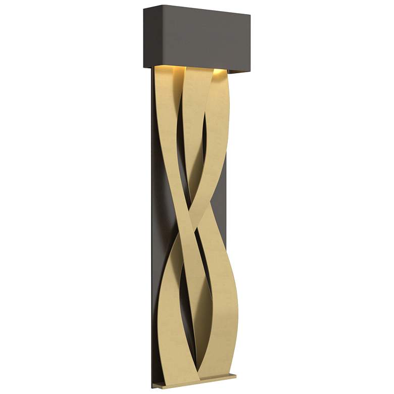 Image 1 Tress 31.8 inchH Modern Brass Accented Large Oil Rubbed Bronze LED Sconce
