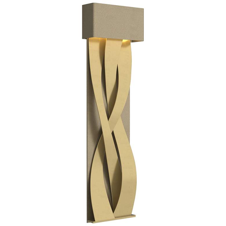 Image 1 Tress 31.8 inchH Modern Brass Accented Large Soft Gold LED Sconce
