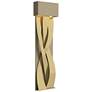 Tress 31.8"H Modern Brass Accented Large Soft Gold LED Sconce