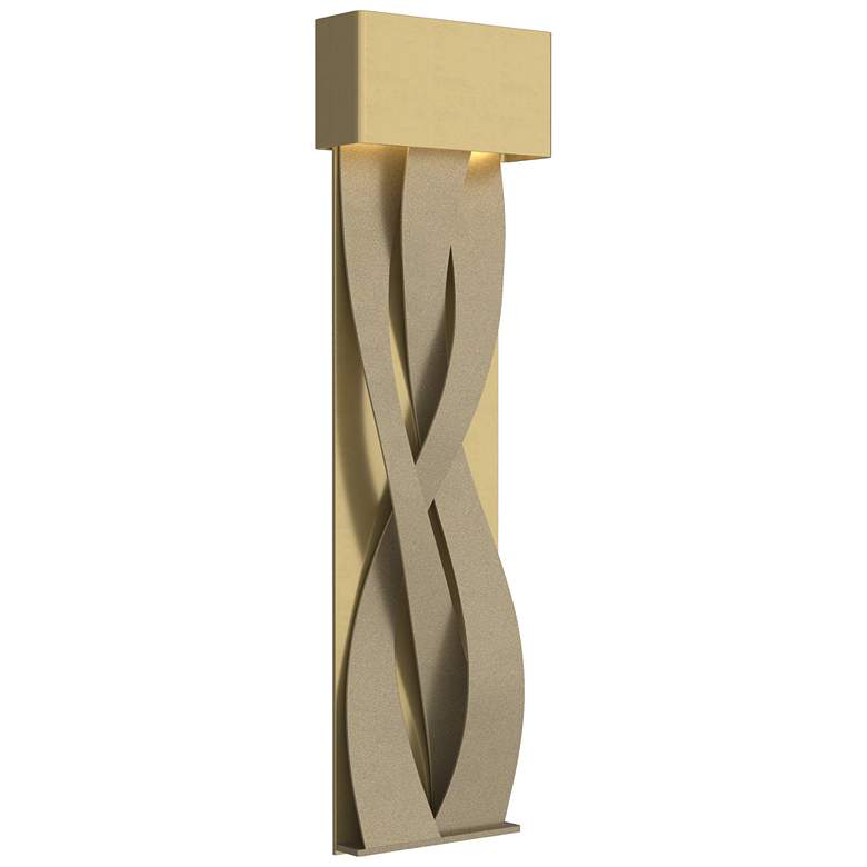 Image 1 Tress 31.8"H Soft Gold Accented Large Modern Brass LED Sconce