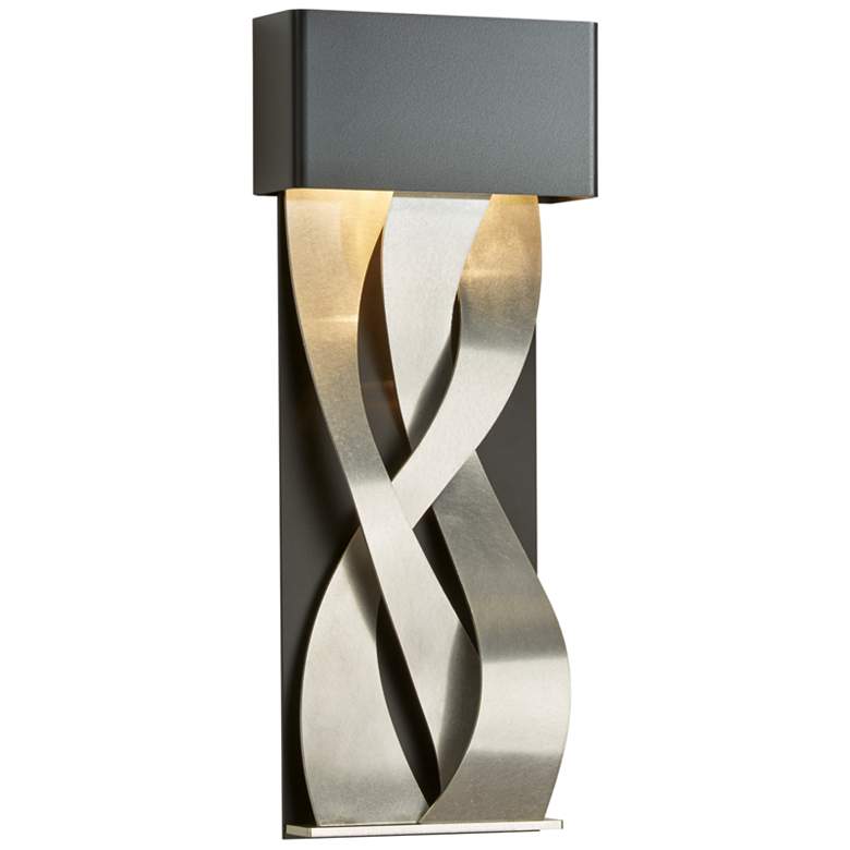 Image 1 Tress Small LED Sconce - Black Finish - Sterling Accents