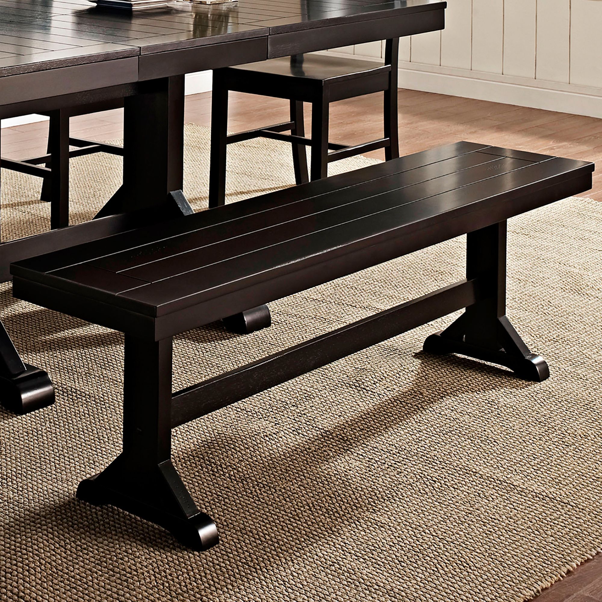 Black dining 2025 bench 60 inches