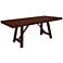Trestle 80" Wide  Espresso Wood Dining Table