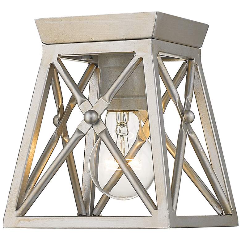 Image 2 Trestle by Z-Lite Antique Silver 1 Light Flush Mount