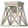 2_Trestle by Z-Lite Antique Silver 1 Light Flush Mount