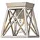 Trestle by Z-Lite Antique Silver 1 Light Flush Mount