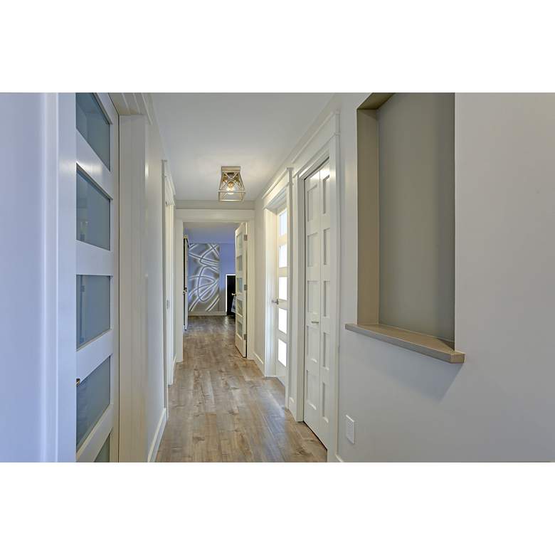 Image 3 Trestle by Z-Lite Antique Silver 1 Light Flush Mount more views