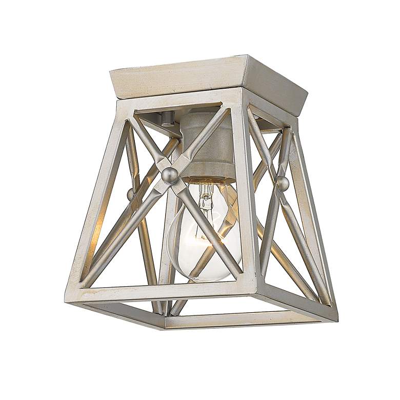 Image 4 Trestle by Z-Lite Antique Silver 1 Light Flush Mount more views
