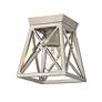 4_Trestle by Z-Lite Antique Silver 1 Light Flush Mount more views