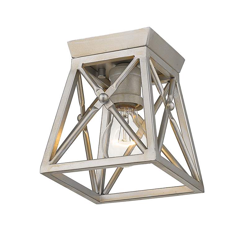 Image 5 Trestle by Z-Lite Antique Silver 1 Light Flush Mount more views