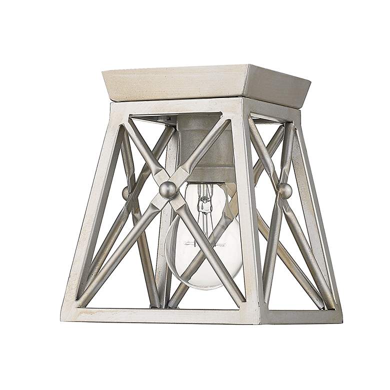 Image 6 Trestle by Z-Lite Antique Silver 1 Light Flush Mount more views