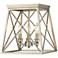 Trestle by Z-Lite Antique Silver 3 Light Flush Mount