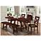 Trestle Espresso Wood 6-Piece Dining Table and Chair Set