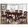 Trestle Espresso Wood 7-Piece Dining Table and Chair Set