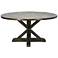 Trestle Provincial 60"W Driftwood Brown Round Dining Table