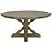Trestle Provincial 60"W Salvage Gray Wood Round Dining Table