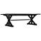 Trestle Provincial 96" Wide Iron Brown Rustic Dining Table