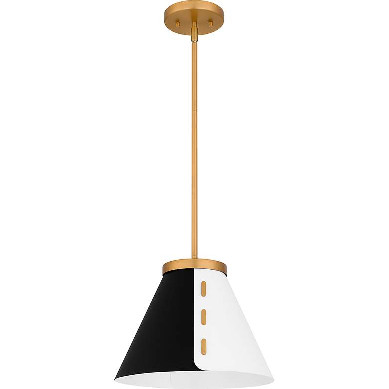 Image 2 Trette 1-Light Brushed Weathered Brass Pendant Light more views