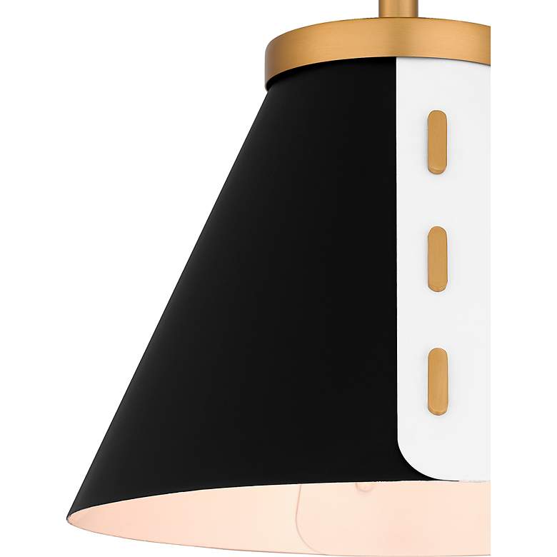 Image 7 Trette 1-Light Brushed Weathered Brass Semi-Flush Mount Light more views