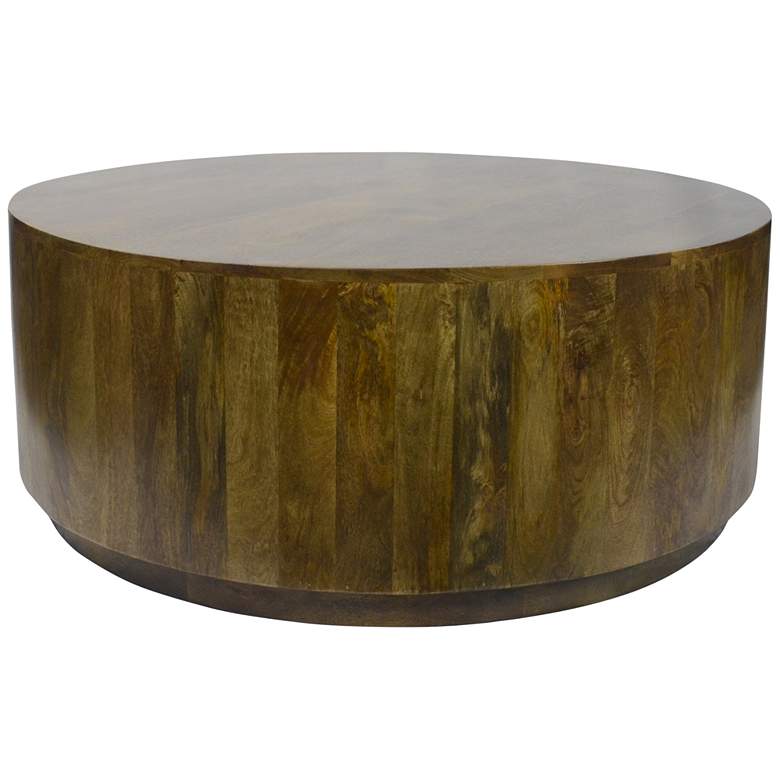 Image 2 Treva 42 inch Wide Elm Wood Round Coffee Table