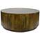 Treva 42" Wide Elm Wood Round Coffee Table