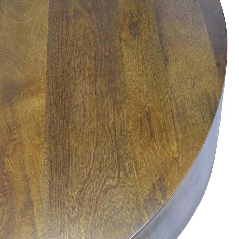 Image 4 Treva 42 inch Wide Elm Wood Round Coffee Table more views