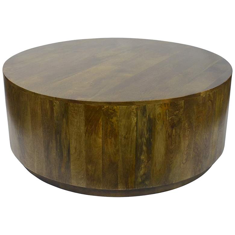 Image 5 Treva 42 inch Wide Elm Wood Round Coffee Table more views