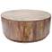 Treva 42" Wide Natural Wood Round Coffee Table