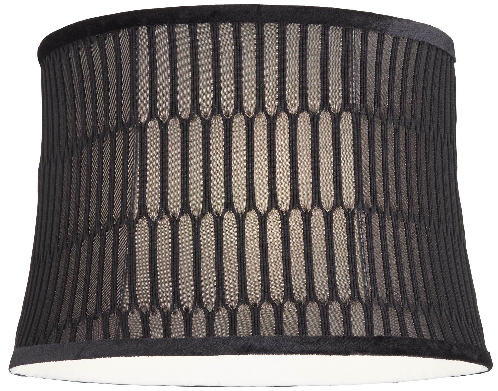 Treves Black Softback Drum Lamp Shade 14x16x11 (Spider) 369R1