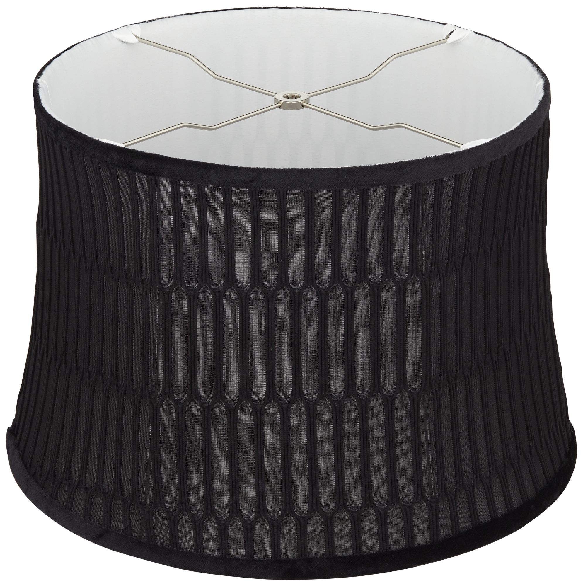 Treves Black Softback Drum Lamp Shade 14x16x11 (Spider) 369R1
