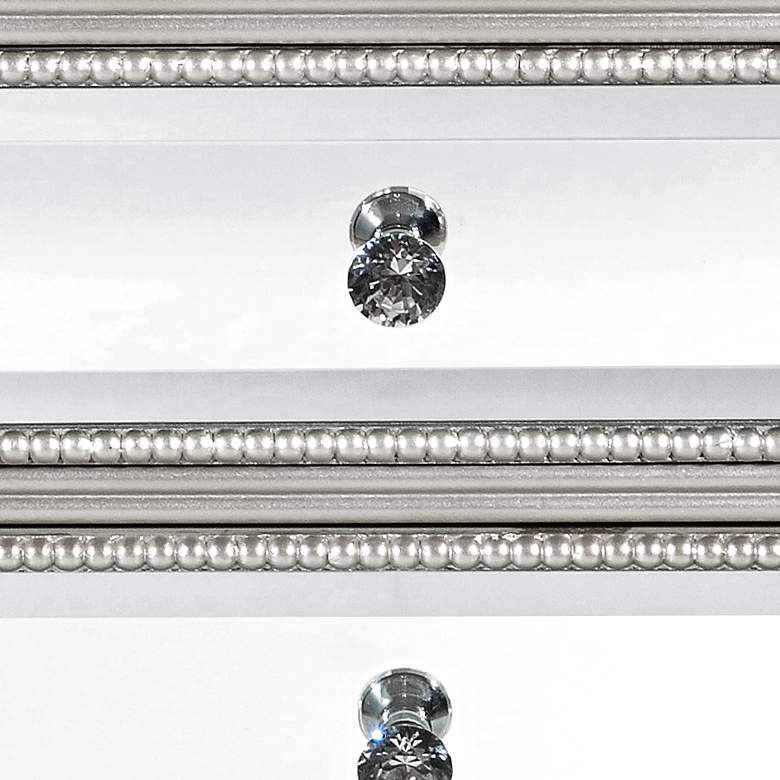 Image 5 Trevi 20" Wide 3-Drawer Silver Mirrored Accent Table more views