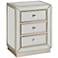 Trevi 20" Wide 3-Drawer Warm Antique Silver Mirrored Accent Table