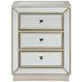 4_Trevi 20" Wide 3-Drawer Warm Antique Silver Mirrored Accent Table more views