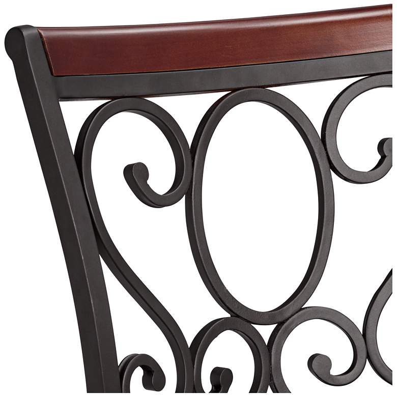 Image 3 Trevi 24" High Traditional Style Swivel Counter Stools Set of 2 more views