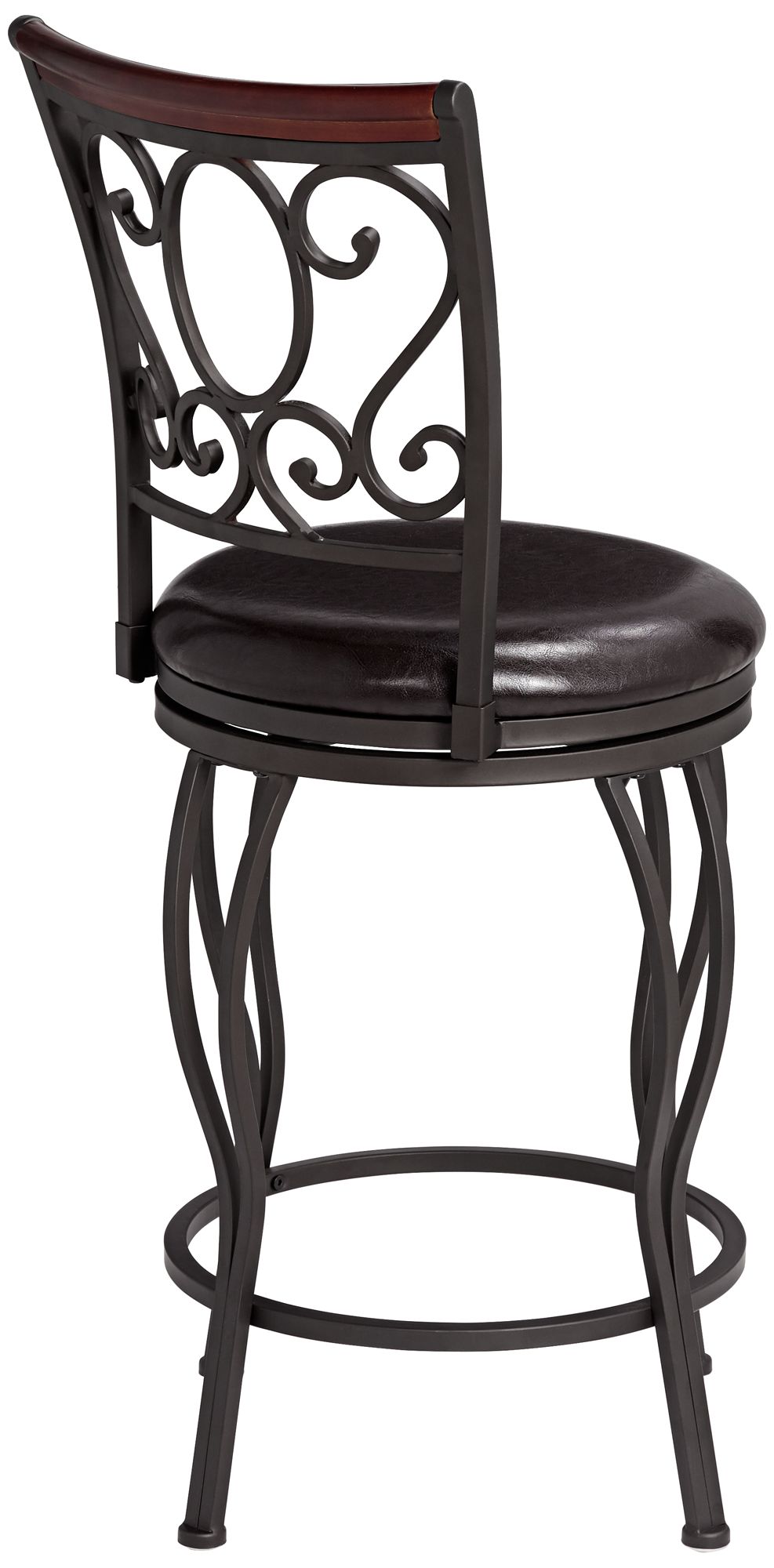 Trevi 24" High Traditional Style Swivel Counter Stools Set of 2