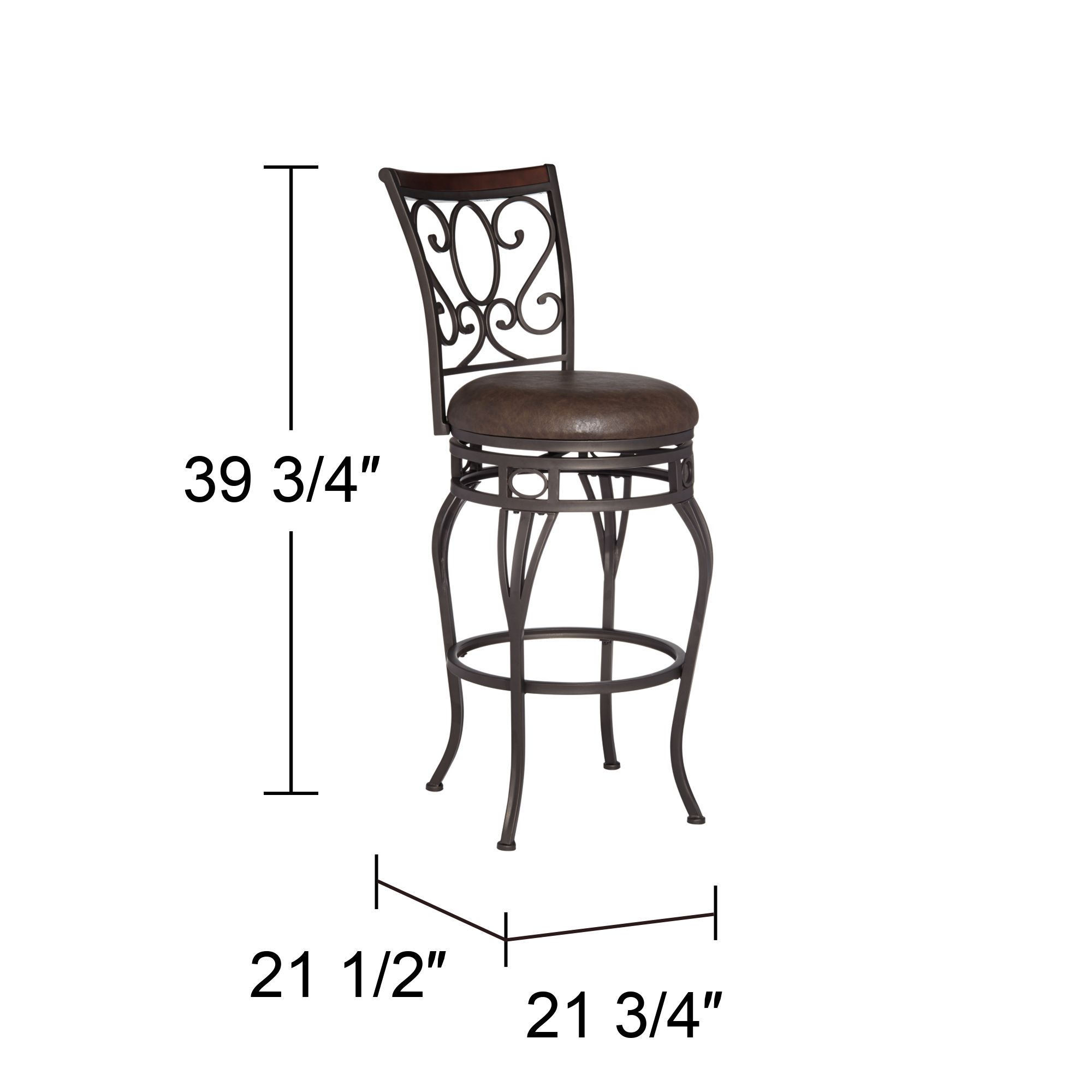 trevi black counter stool