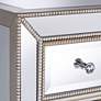 Trevi 32" Wide 3-Drawer Silver Mirrored Accent Chest in scene