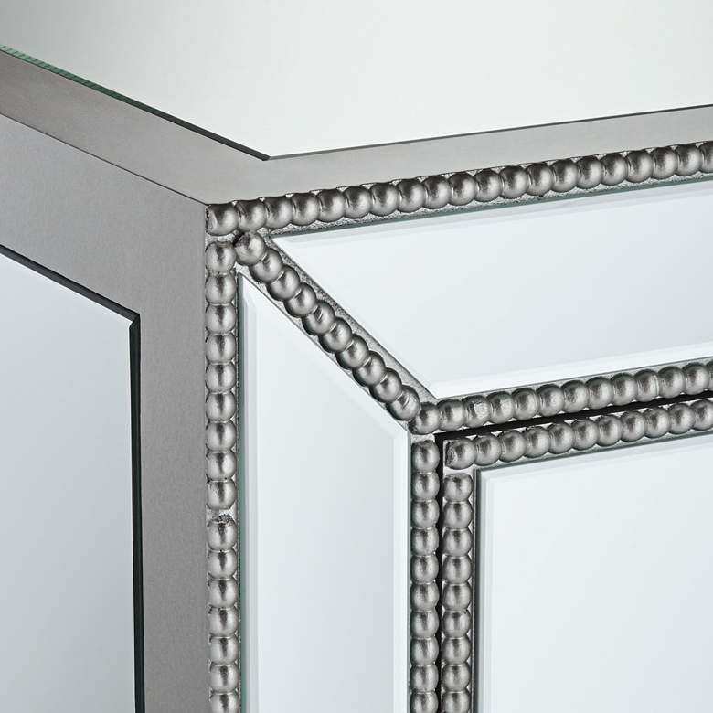Image 3 Trevi 32" Wide Mirrored Silver 3-Drawer Accent Chest more views