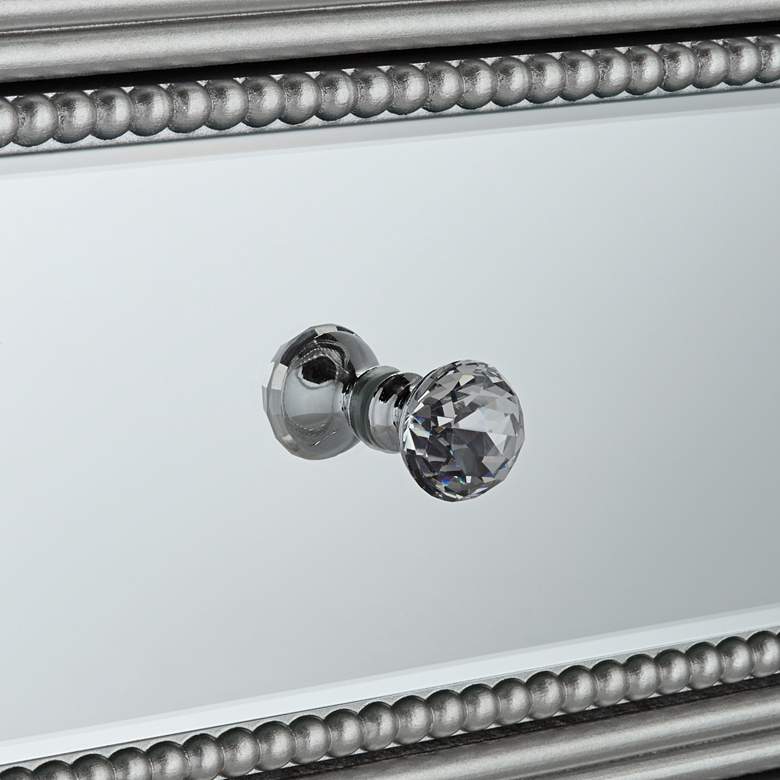 Image 4 Trevi 32" Wide Mirrored Silver 3-Drawer Accent Chest more views