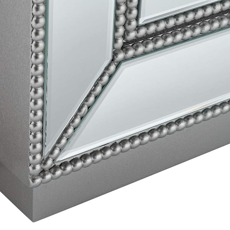 Image 5 Trevi 32" Wide Mirrored Silver 3-Drawer Accent Chest more views