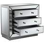 6_Trevi 32" Wide Mirrored Silver 3-Drawer Accent Chest more views