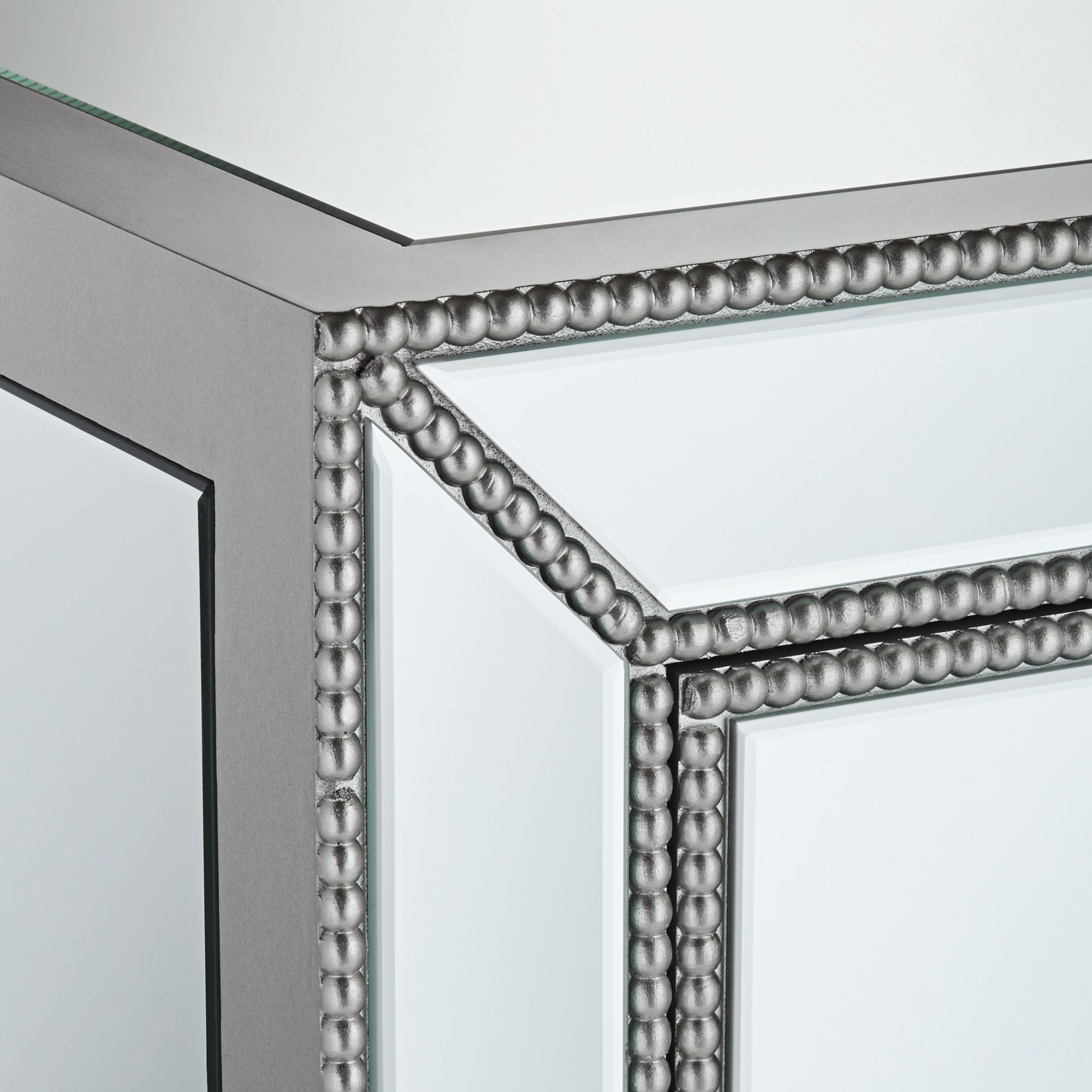 Image 2 Trevi 32" Wide Mirrored Silver 3-Drawer Accent Chests Set of 2 more views