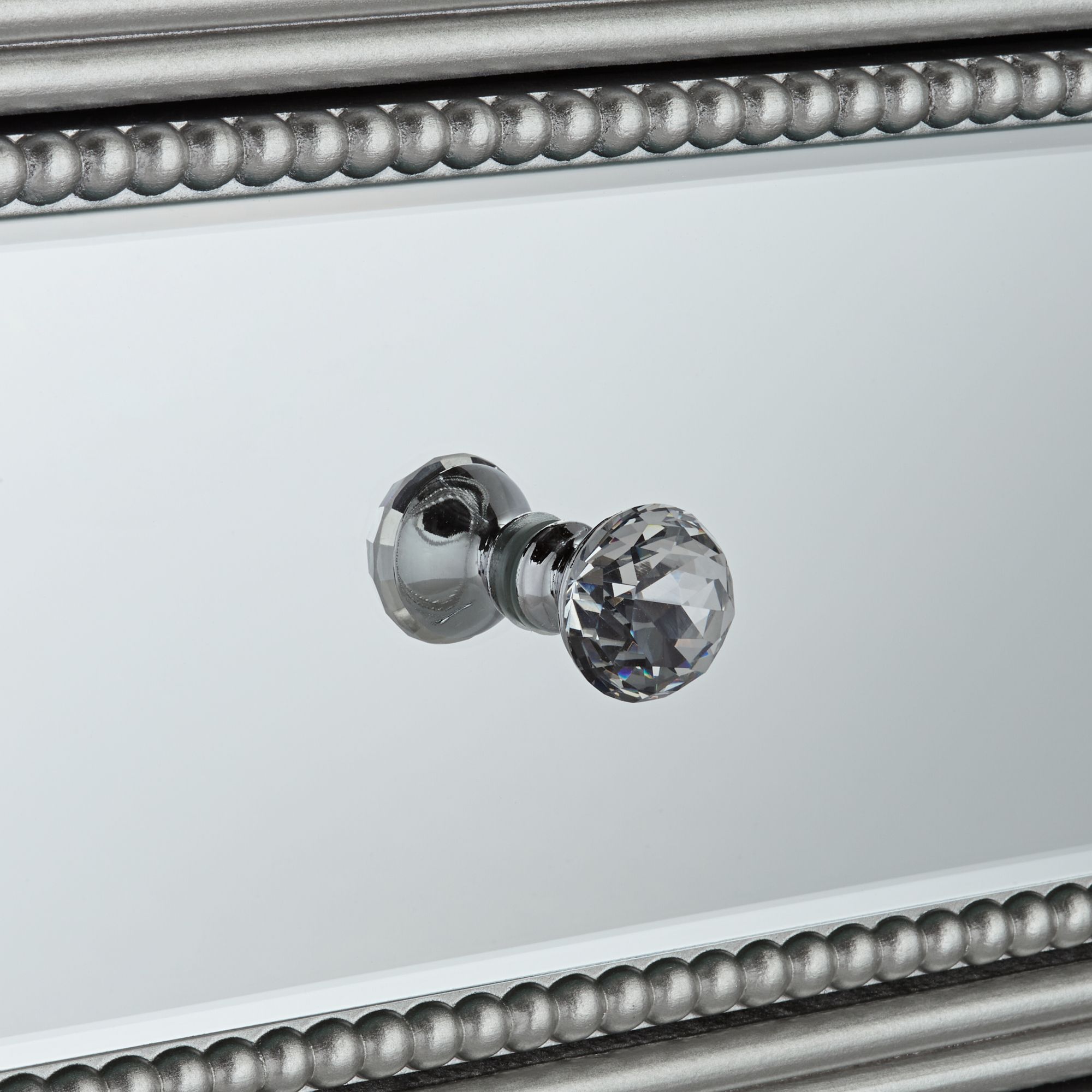 Image 3 Trevi 32" Wide Mirrored Silver 3-Drawer Accent Chests Set of 2 more views