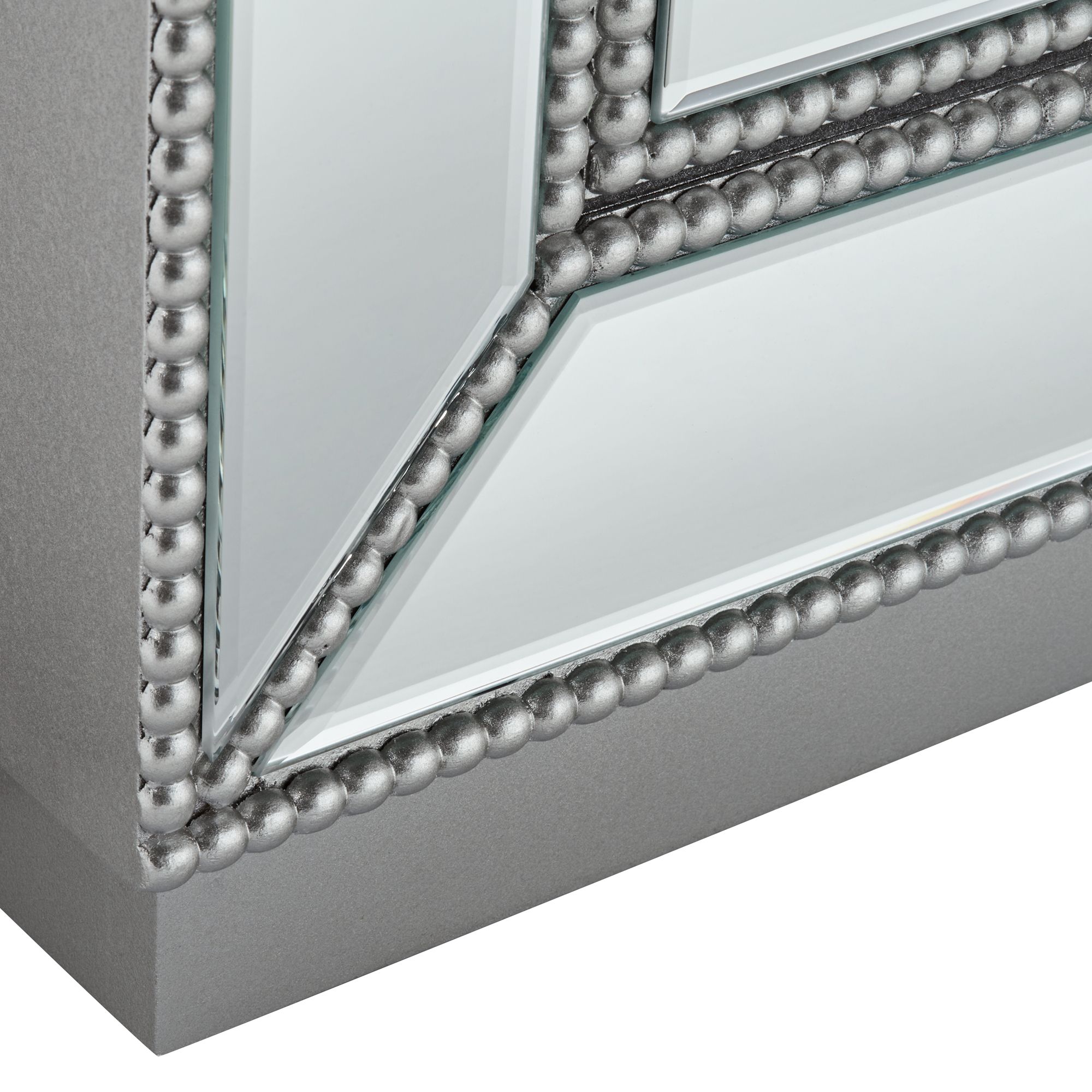 Image 4 Trevi 32" Wide Mirrored Silver 3-Drawer Accent Chests Set of 2 more views
